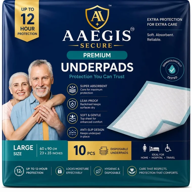 Aaegis Secure Premium Underpads pack of ten, large size