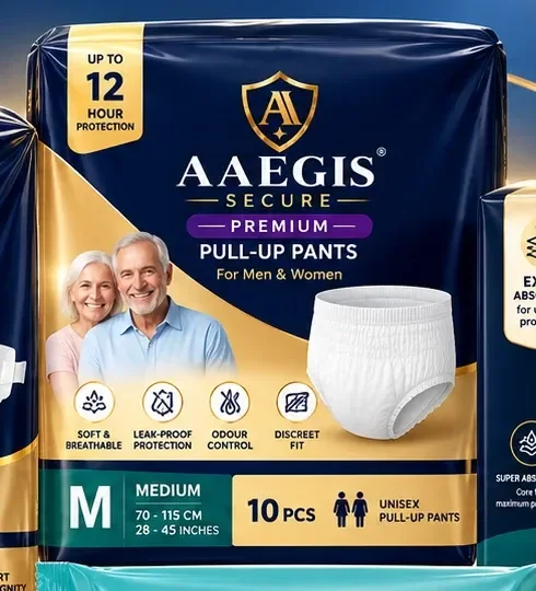 Aaegis Secure Premium Pull-Up Pants pack in size Medium, unisex, ten pants per pack